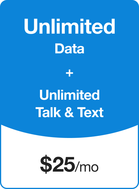 Tello Unlimited plan for $25/mo